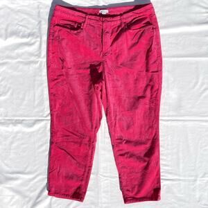 Good American Classic Straight Legs Pink Corduroy Pants Womens Plus 18